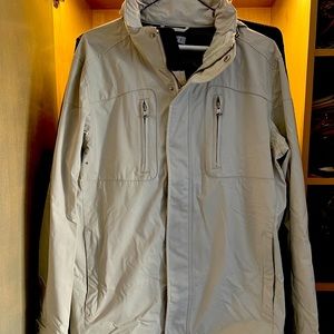 Mens Theory hooded wind breaker.